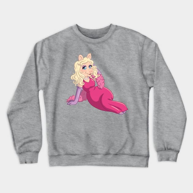 Miss Piggy Crewneck Sweatshirt by jfeldmanart